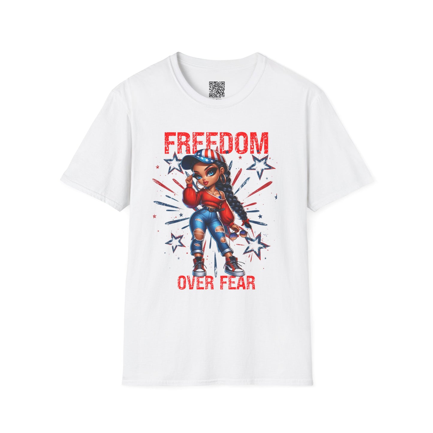 Freedom Over Fear Unisex Softstyle T-Shirt - Empowering Graphic Tee for Everyday Comfort