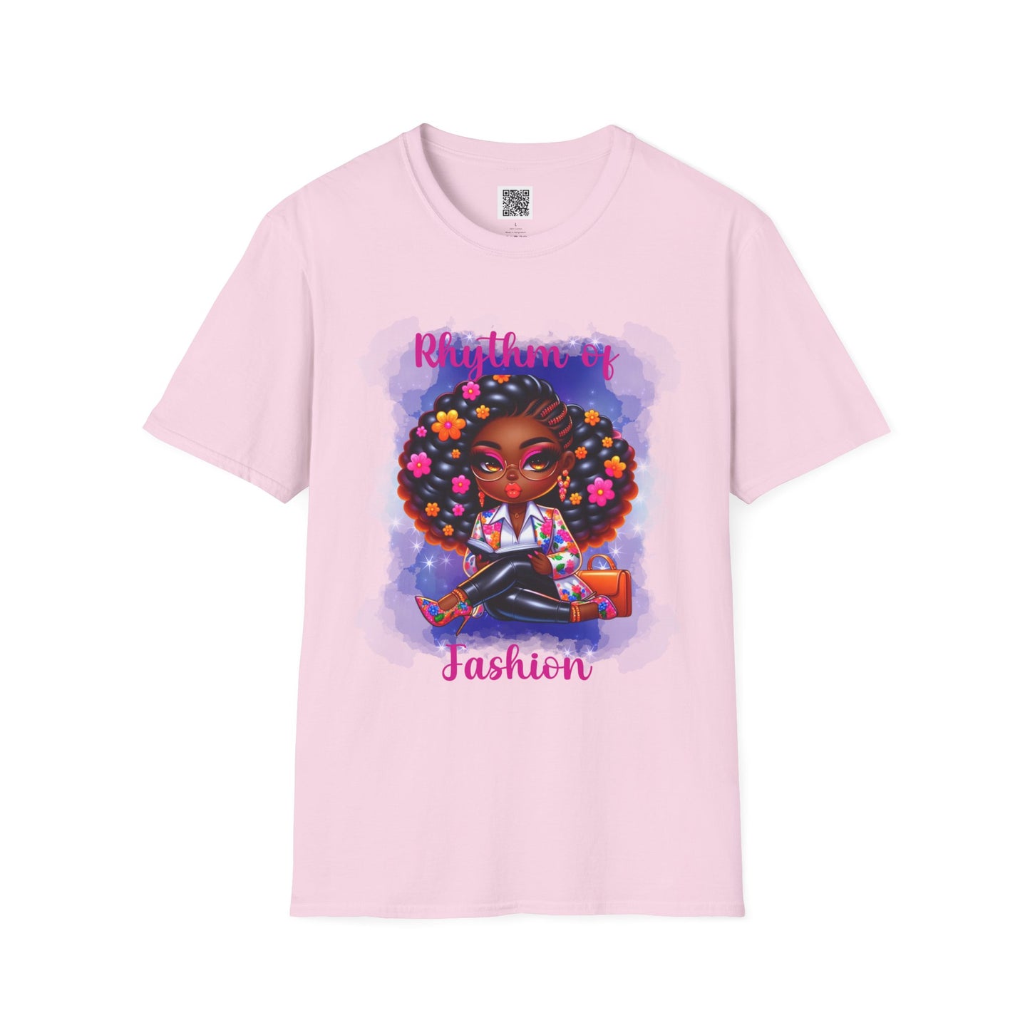 Rhythm of Fashion | Unisex Softstyle T-Shirt - Trendy Graphic Tee for Fashion Lovers