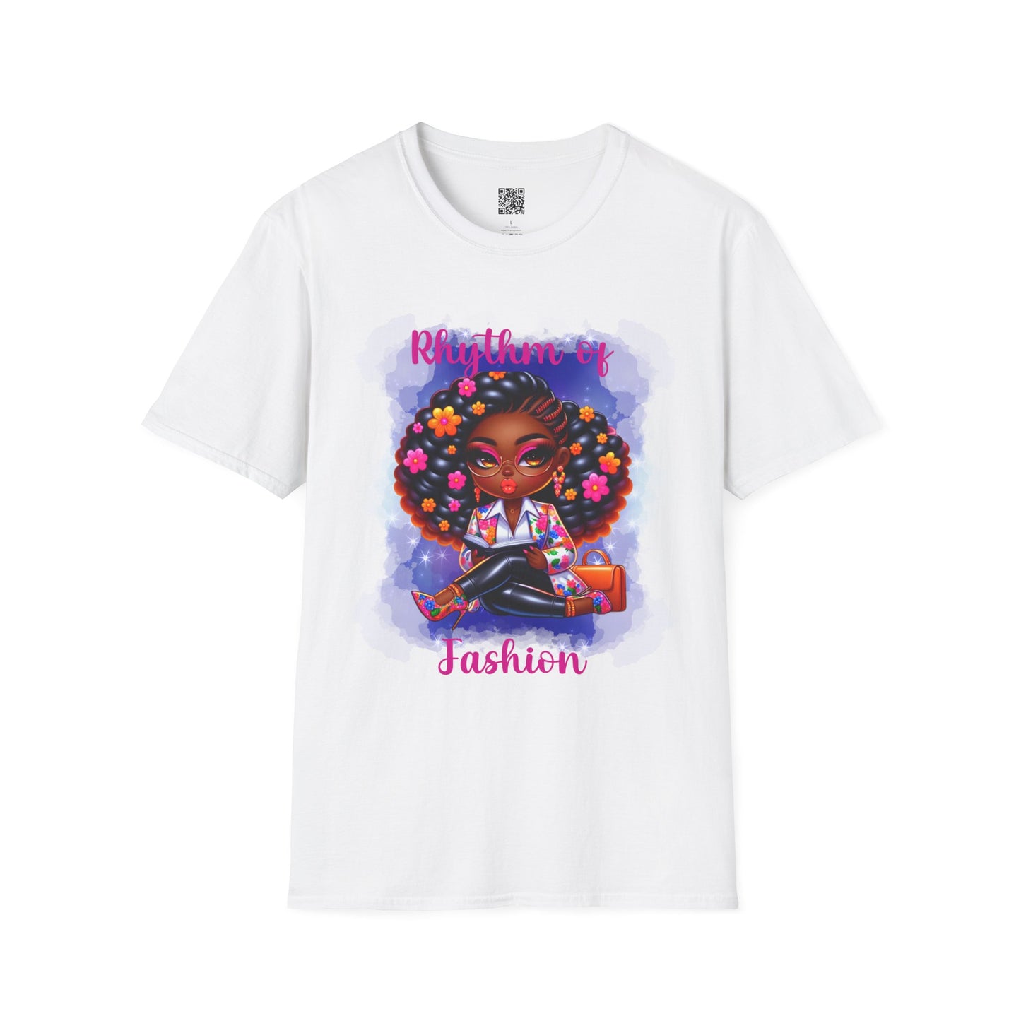 Rhythm of Fashion | Unisex Softstyle T-Shirt - Trendy Graphic Tee for Fashion Lovers