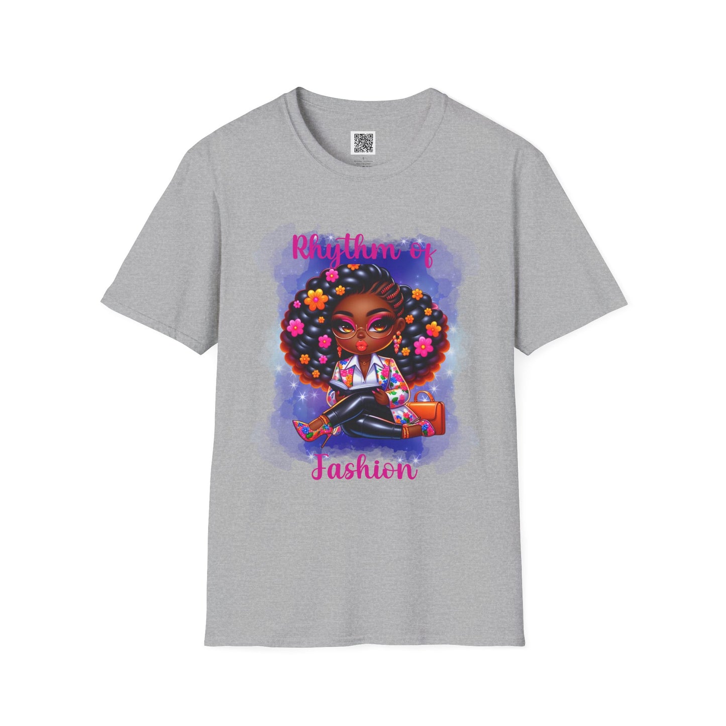 Rhythm of Fashion | Unisex Softstyle T-Shirt - Trendy Graphic Tee for Fashion Lovers