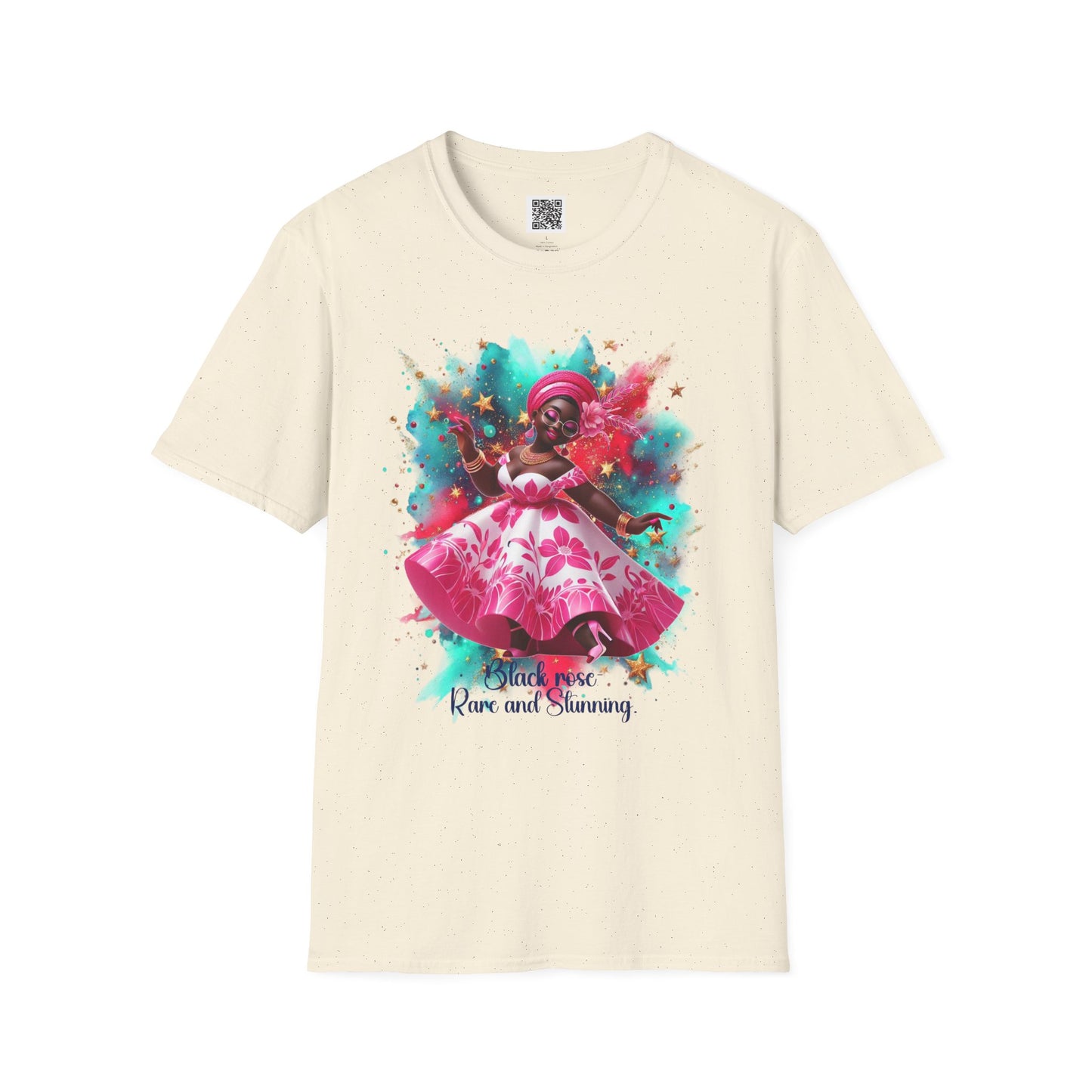 Black Rose - Rare and Stunning | Unisex Softstyle T-Shirt – Celebrate Confidence and Beauty