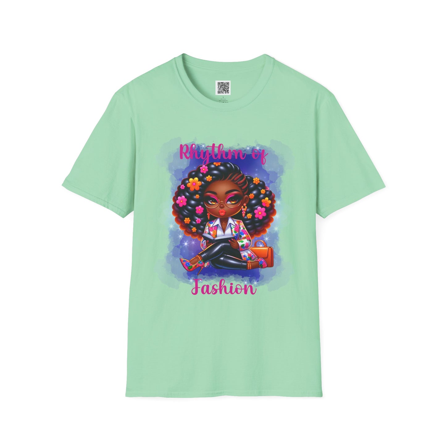 Rhythm of Fashion | Unisex Softstyle T-Shirt - Trendy Graphic Tee for Fashion Lovers