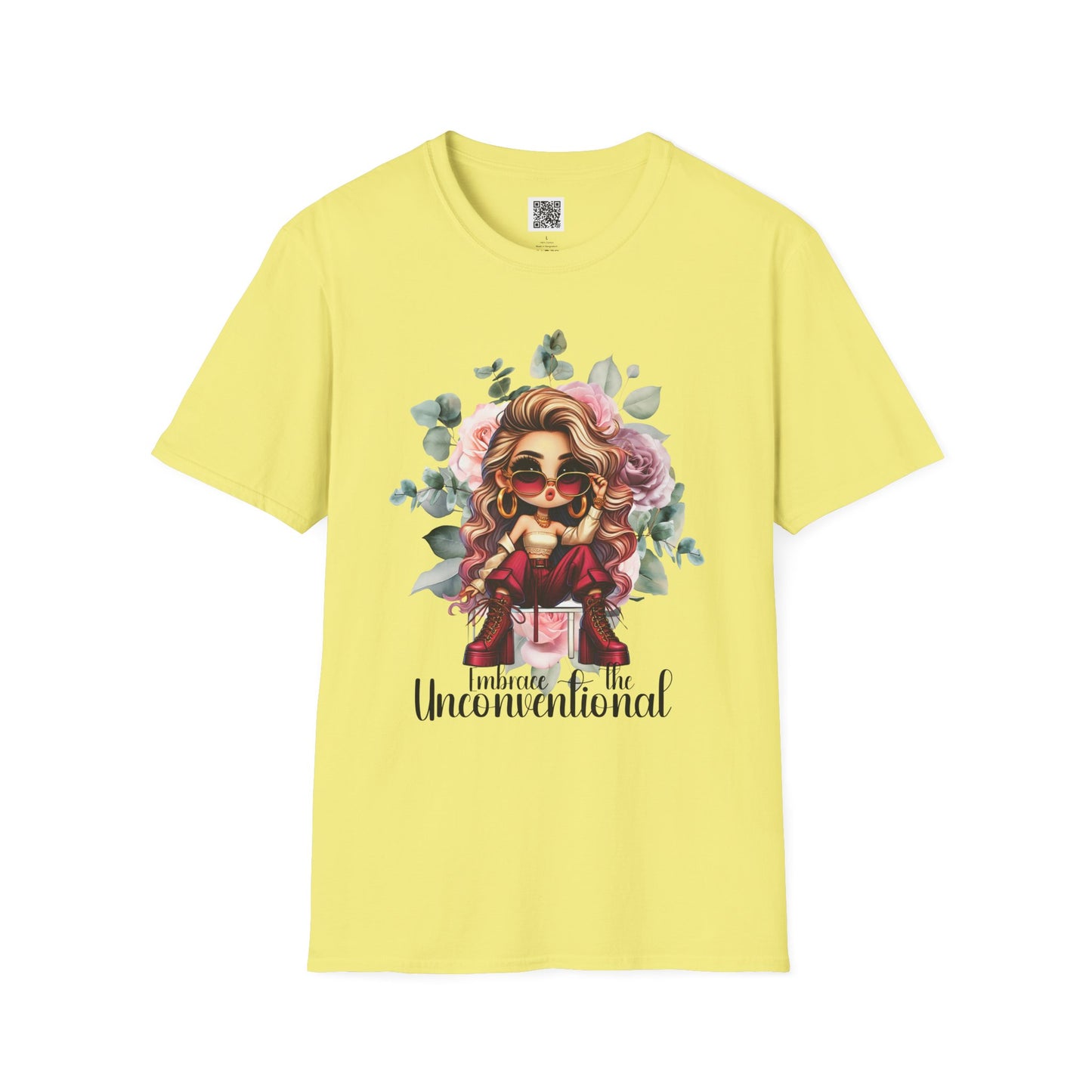 Embrace the Unconventional | Unisex Softstyle T-Shirt - Floral Graphic Tee