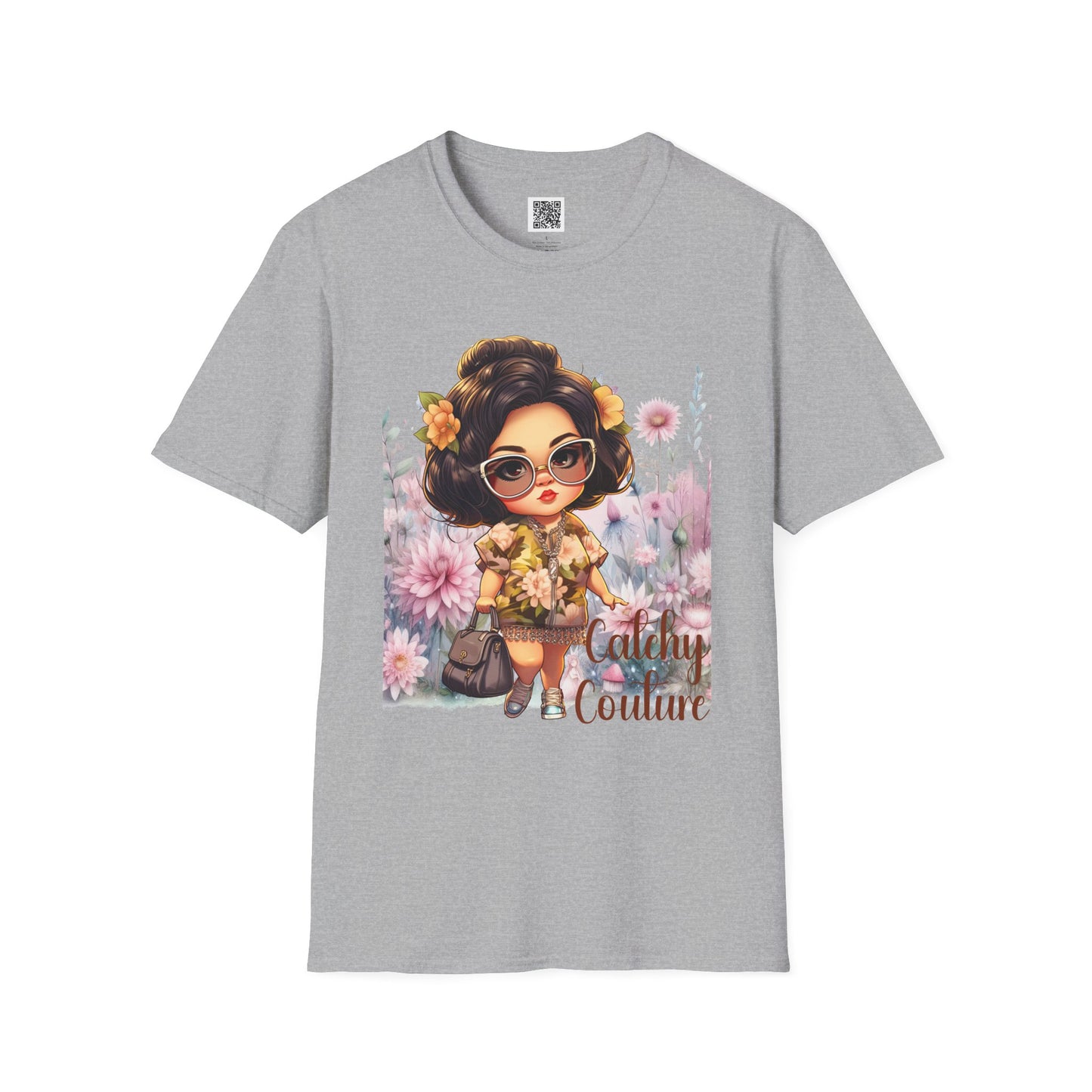 Catchy Couture | Unisex Softstyle T-Shirt - Stylish Floral Design for Fashion Lovers