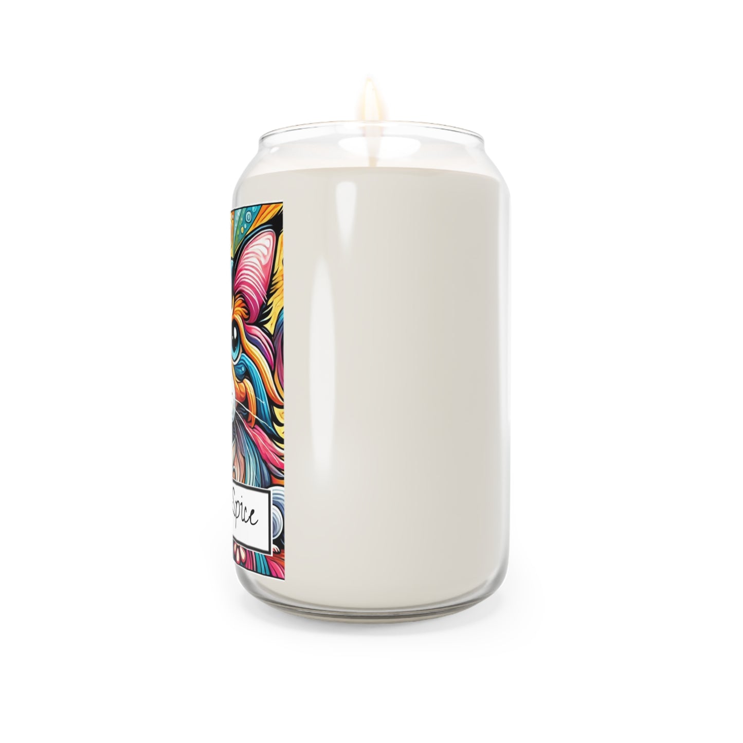 Colorful Maine Coon Cat Comfort Spice Scented Candle - 13.75oz