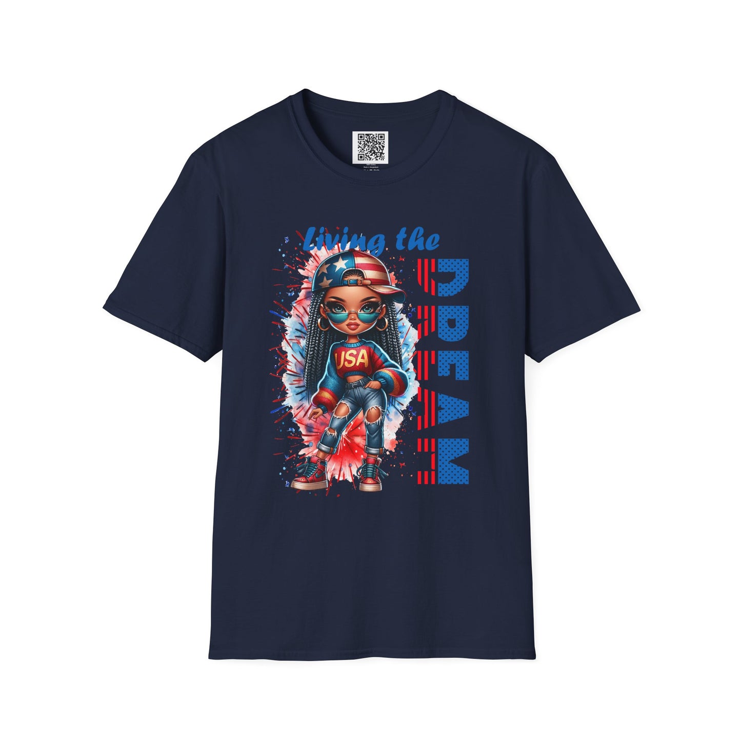 Living the Dream Unisex Softstyle T-Shirt for Independence Day