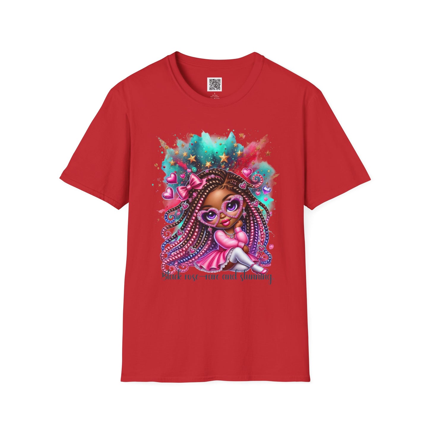 "Self-Love & Glamour" Unisex Softstyle T-Shirt - Colorful Graphic Tee