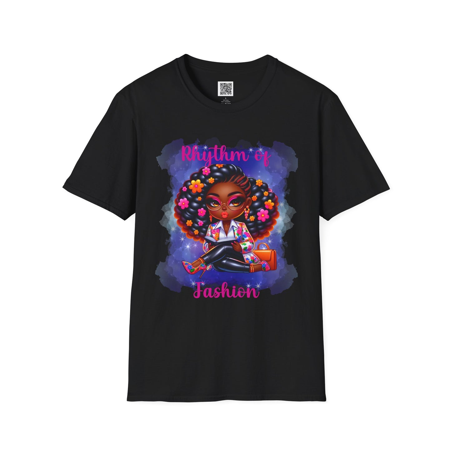Rhythm of Fashion | Unisex Softstyle T-Shirt - Trendy Graphic Tee for Fashion Lovers
