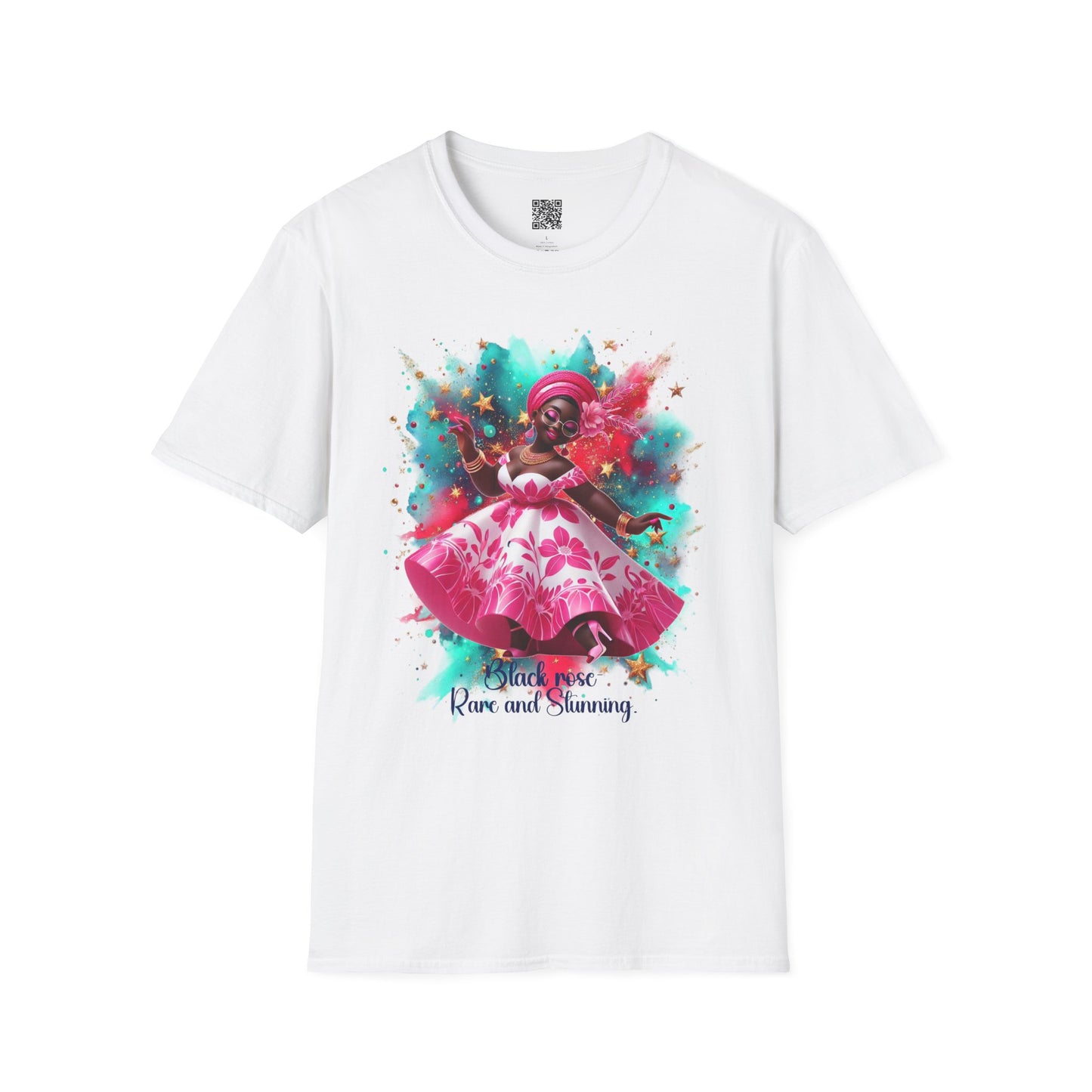 Black Rose - Rare and Stunning | Unisex Softstyle T-Shirt – Celebrate Confidence and Beauty