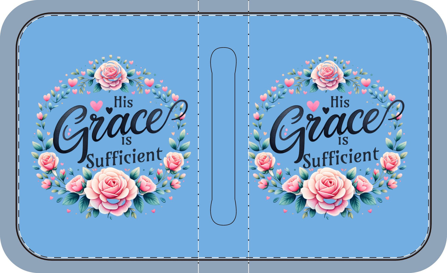 Floral Bible Cover - 'His Grace is Sufficient'