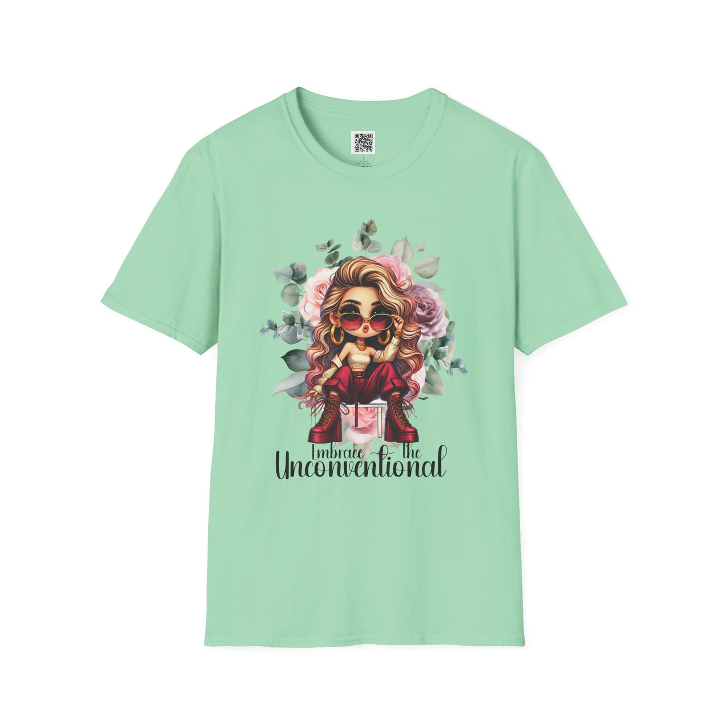 Embrace the Unconventional | Unisex Softstyle T-Shirt - Floral Graphic Tee