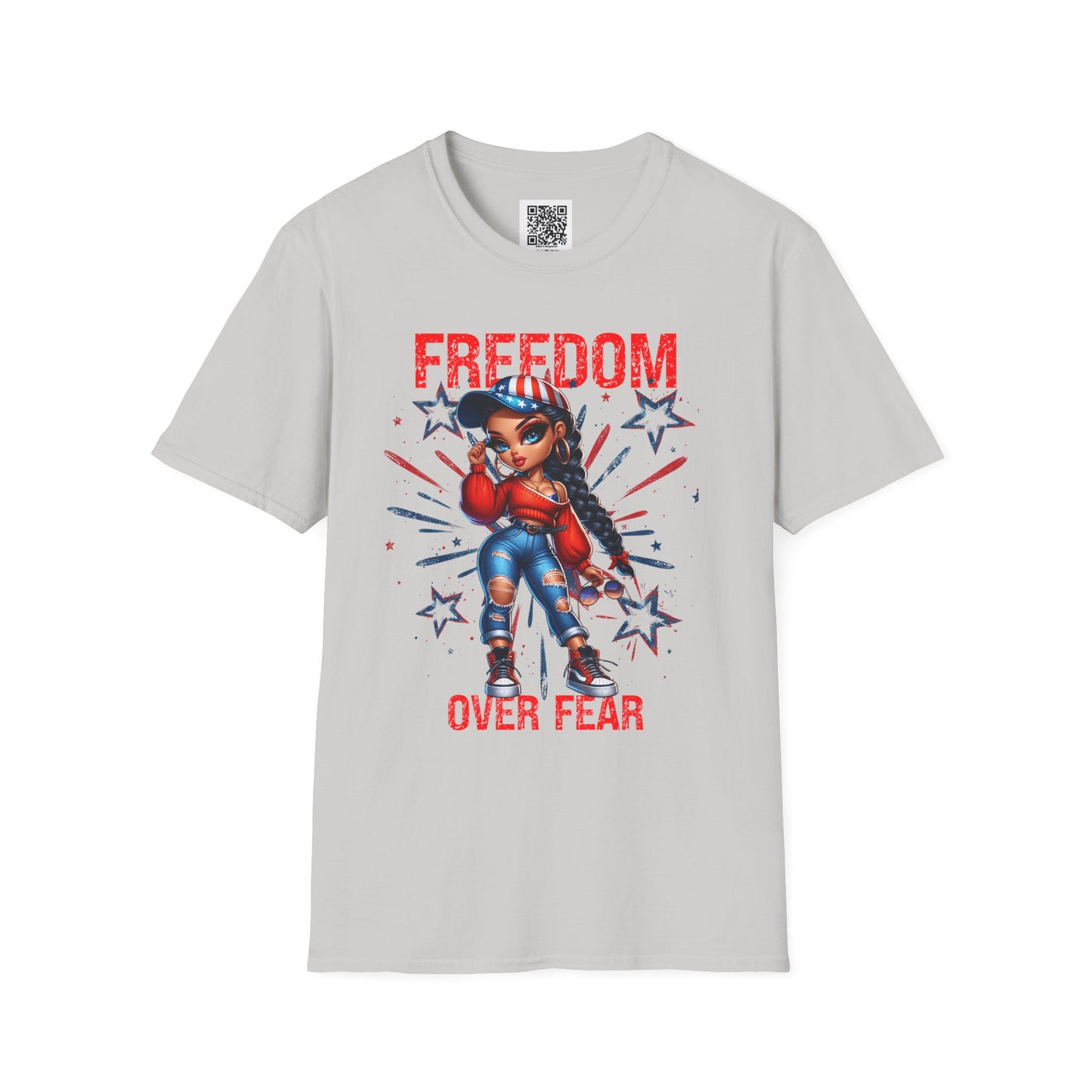 Freedom Over Fear Unisex Softstyle T-Shirt - Empowering Graphic Tee for Everyday Comfort