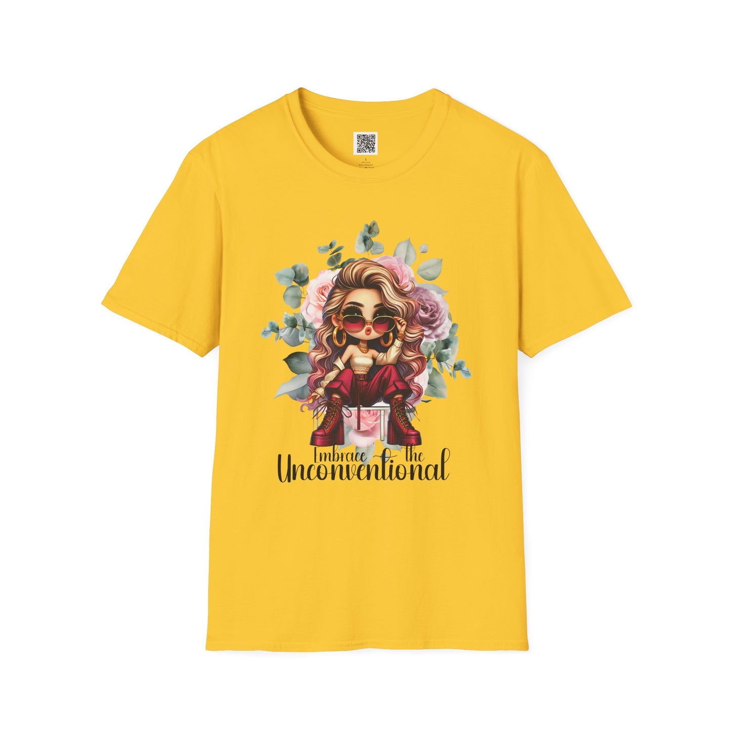 Embrace the Unconventional | Unisex Softstyle T-Shirt - Floral Graphic Tee