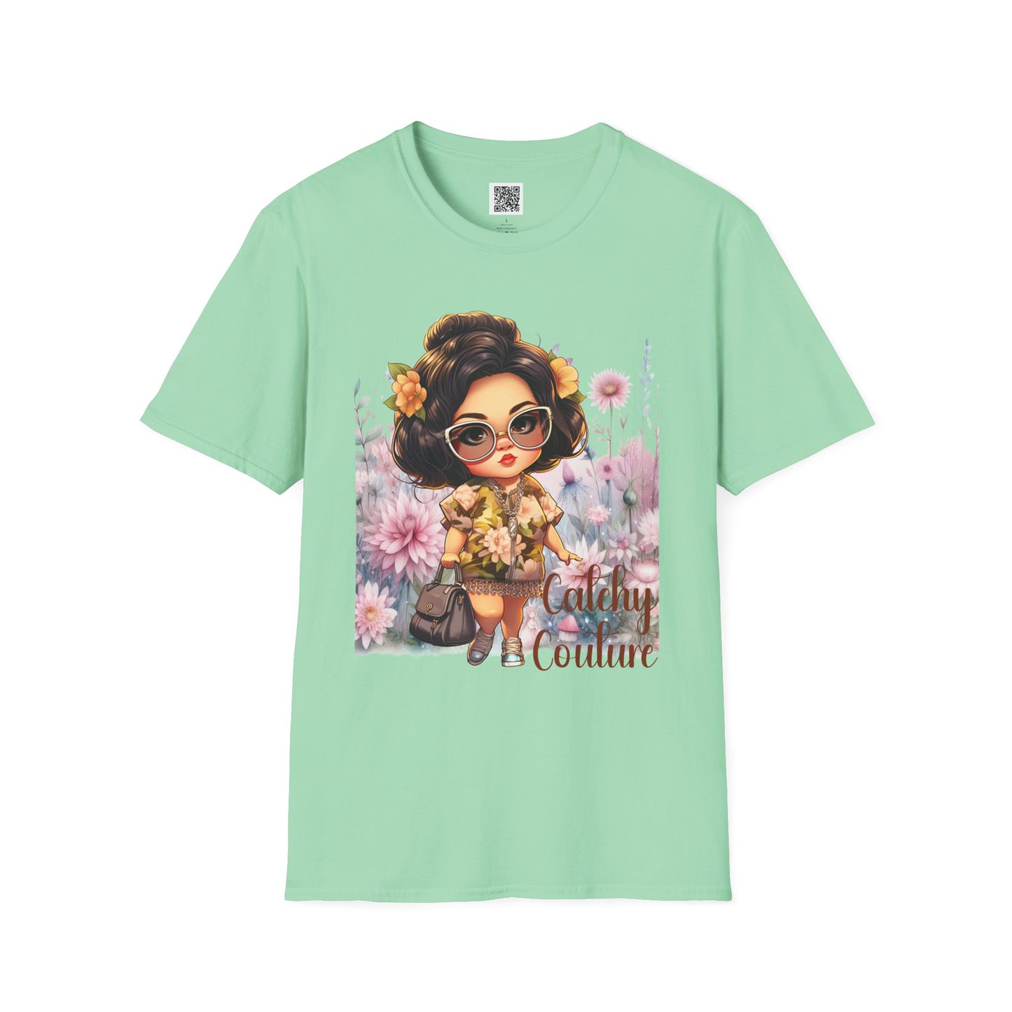 Catchy Couture | Unisex Softstyle T-Shirt - Stylish Floral Design for Fashion Lovers