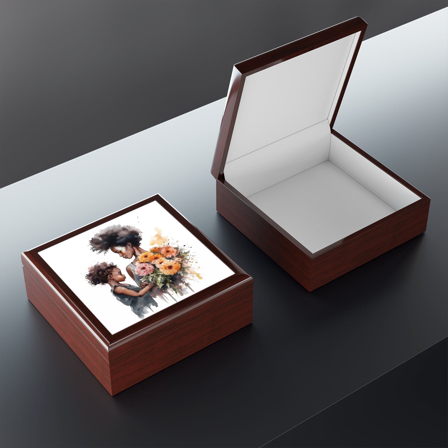 Elegant Floral Jewelry Box for Mothers and Daughters – Perfect Gift for Special Occasions