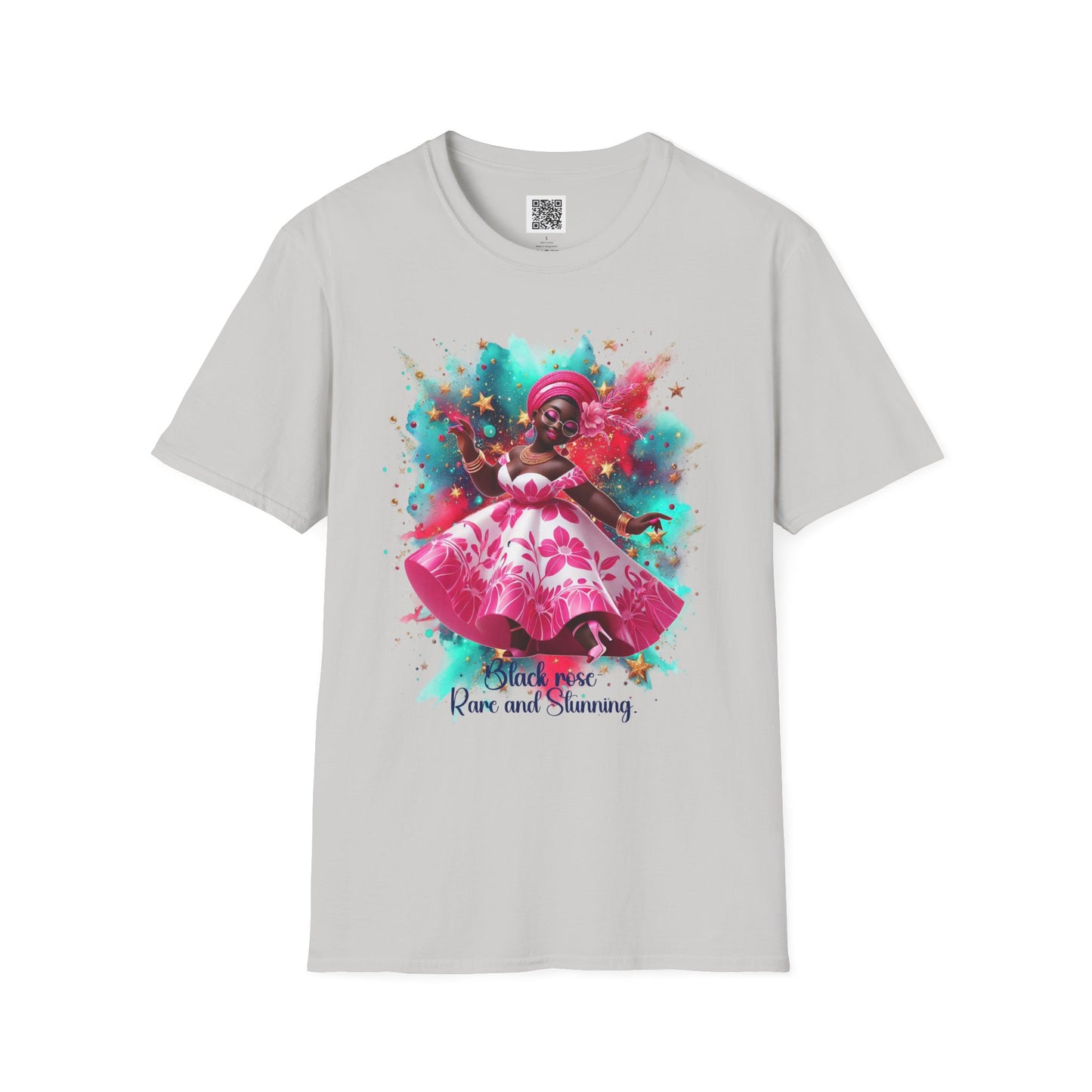 Black Rose - Rare and Stunning | Unisex Softstyle T-Shirt – Celebrate Confidence and Beauty