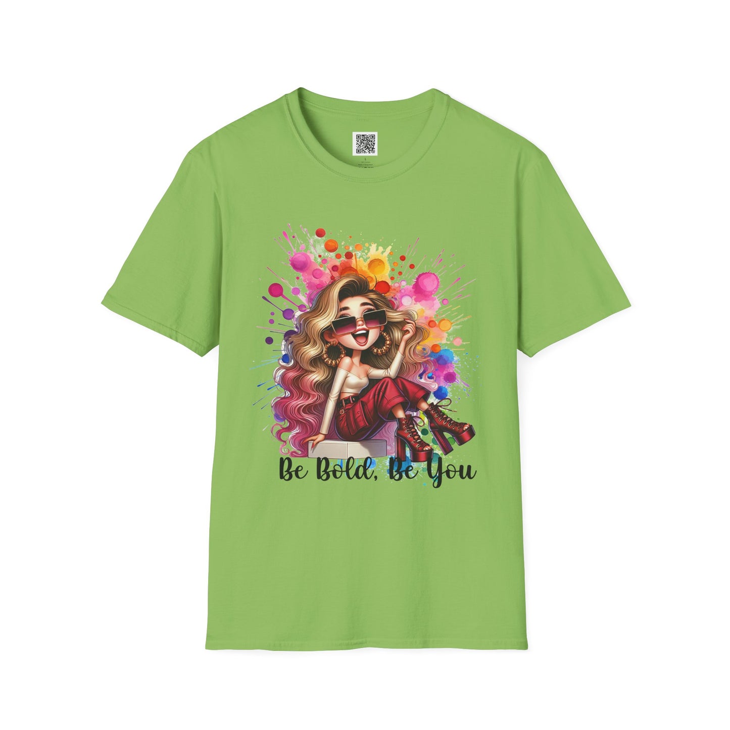 Be Bold, Be You | Unisex Softstyle T-Shirt - Colorful Graphic Tee for Confident Expression