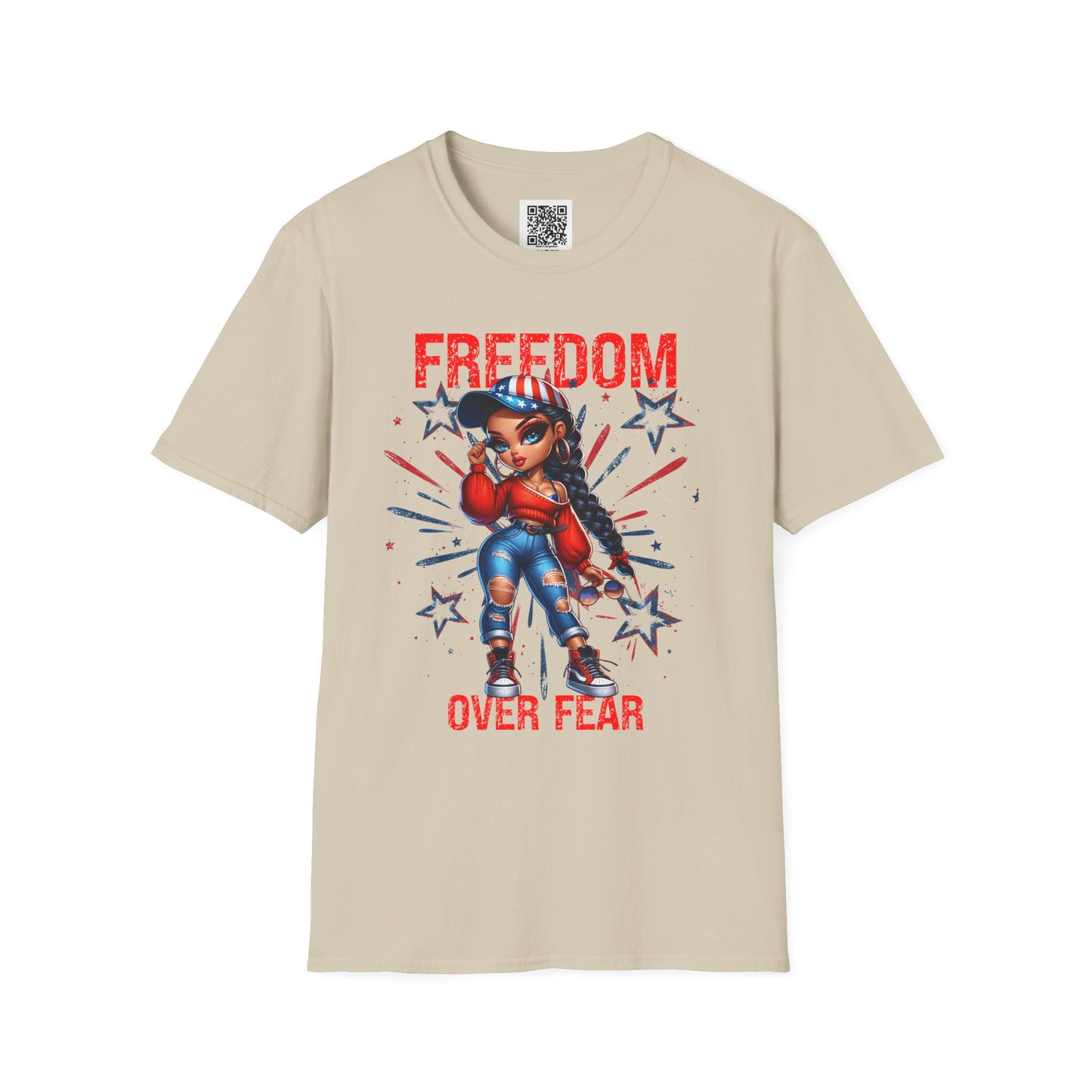 Freedom Over Fear Unisex Softstyle T-Shirt - Empowering Graphic Tee for Everyday Comfort