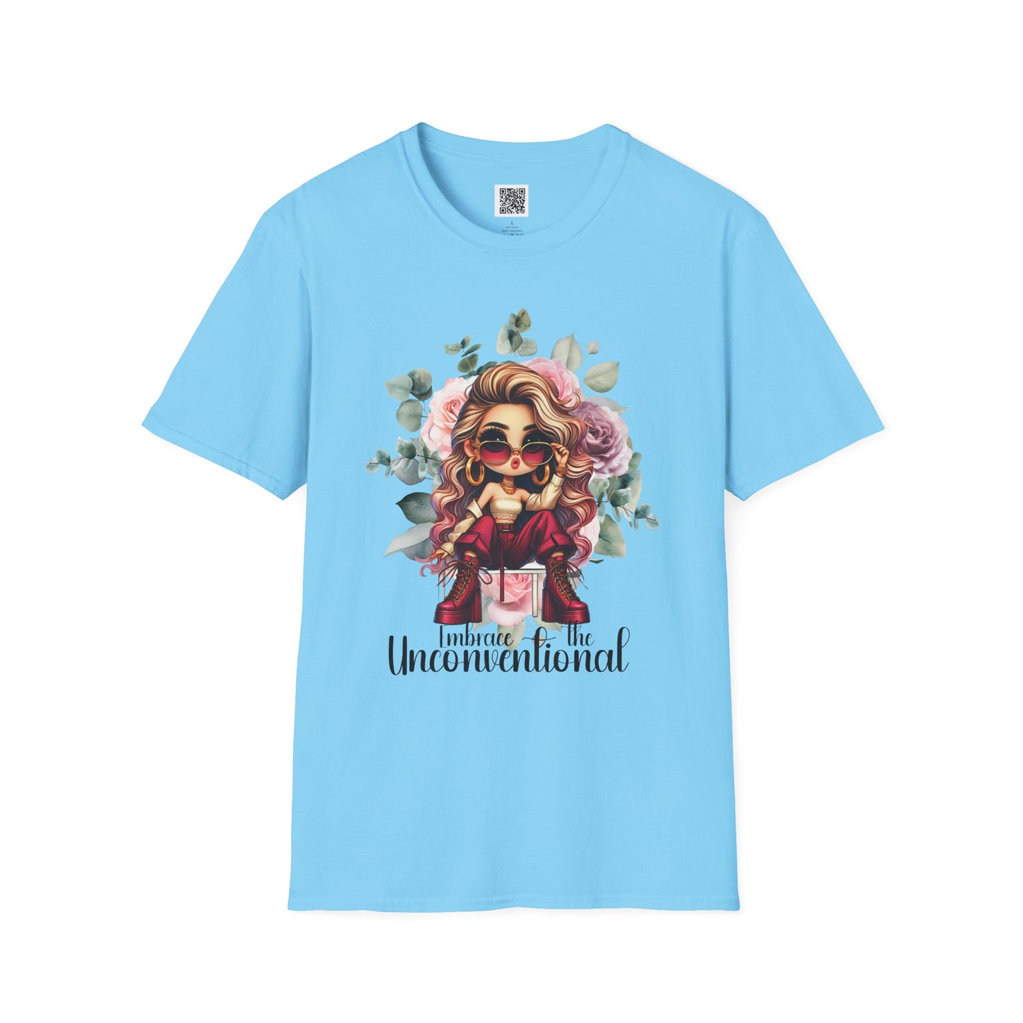 Embrace the Unconventional | Unisex Softstyle T-Shirt - Floral Graphic Tee