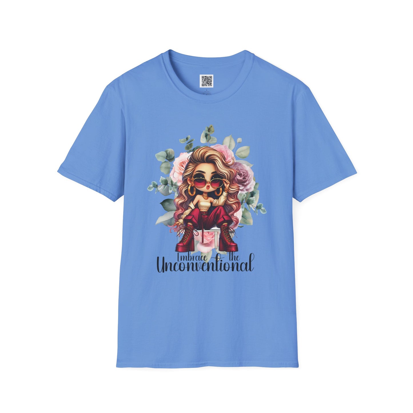 Embrace the Unconventional | Unisex Softstyle T-Shirt - Floral Graphic Tee