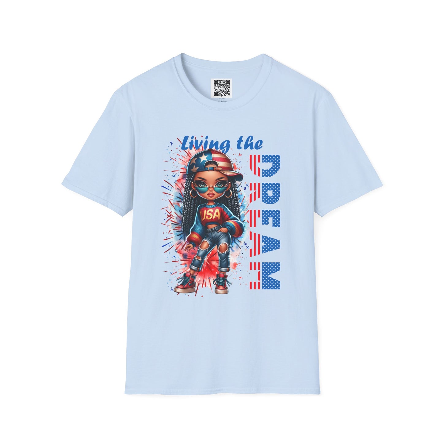 Living the Dream Unisex Softstyle T-Shirt for Independence Day