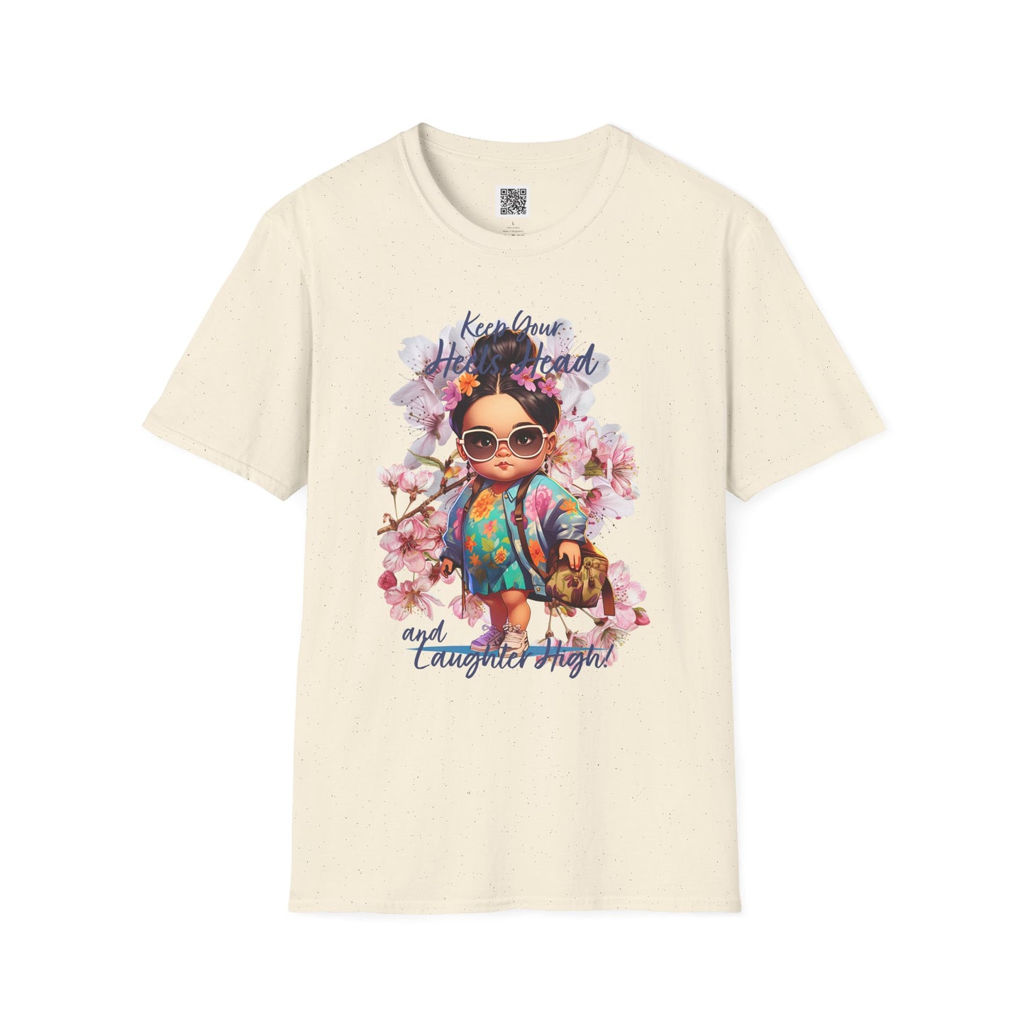 Keep Your Head Up and Laugh Out Loud! | Inspirational Unisex Softstyle T-Shirt