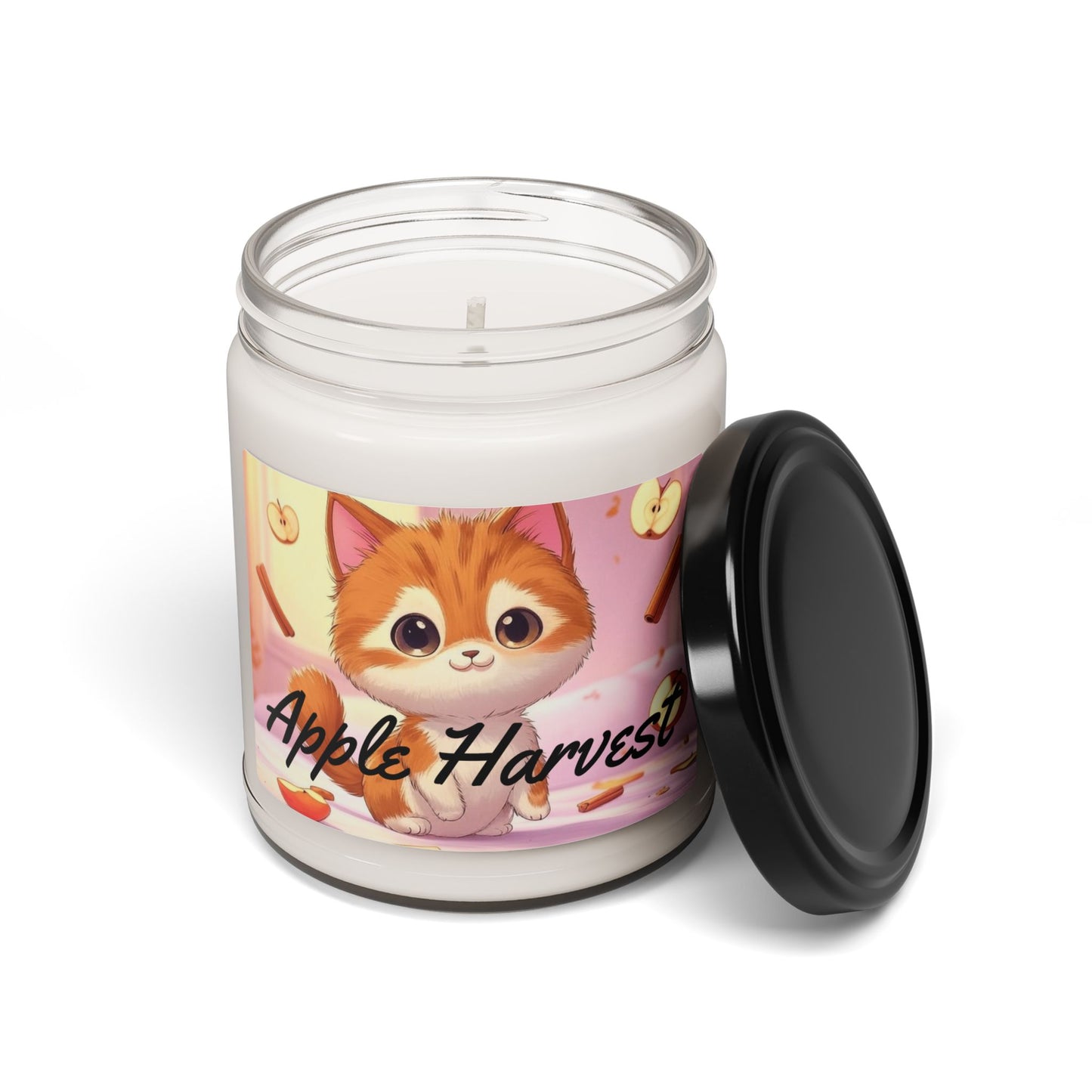 Apple Harvest Scented Soy Candle - 9oz | Cozy Autumn Vibes | Perfect Gift for Cat Lovers