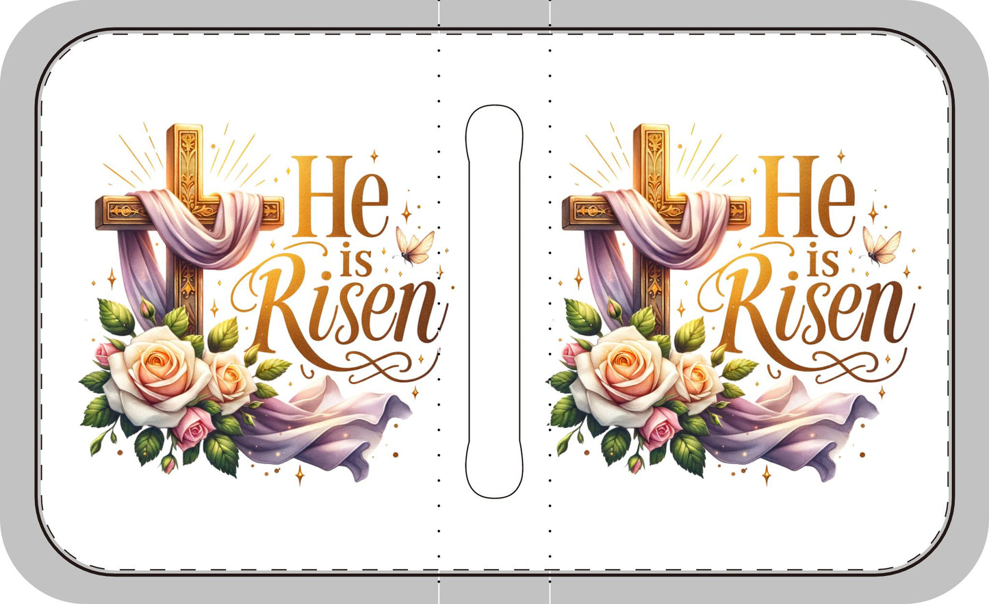 He is Risen Bible Cover - Inspirational Christian Book Accessory