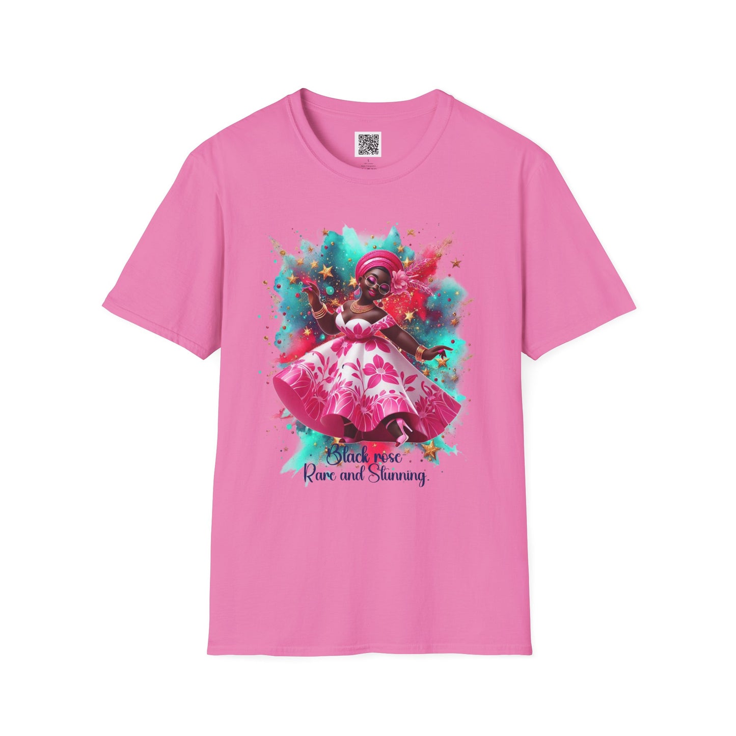 Black Rose - Rare and Stunning | Unisex Softstyle T-Shirt – Celebrate Confidence and Beauty