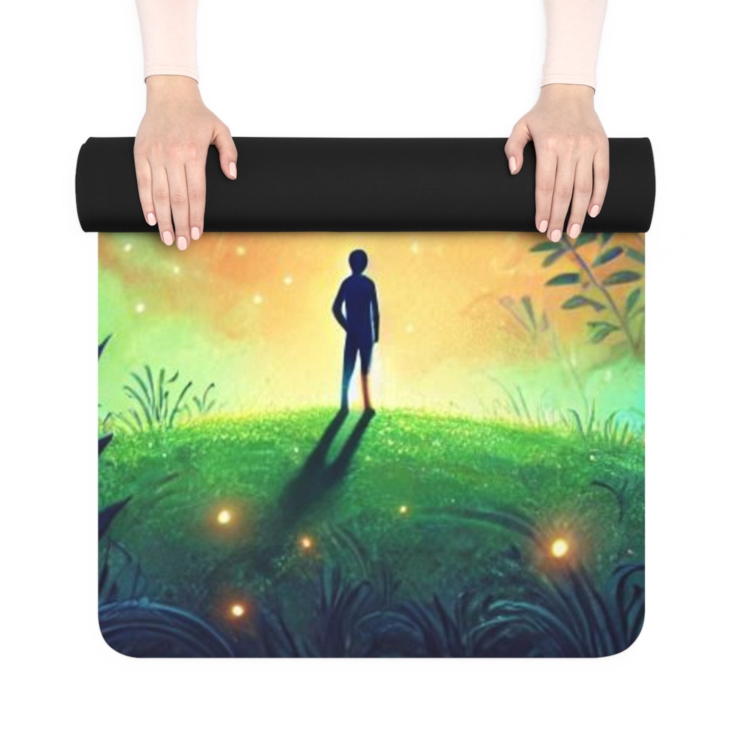 Dreamy Cosmic Rubber Yoga Mat | Anti-Slip Exercise Mat for Yogis