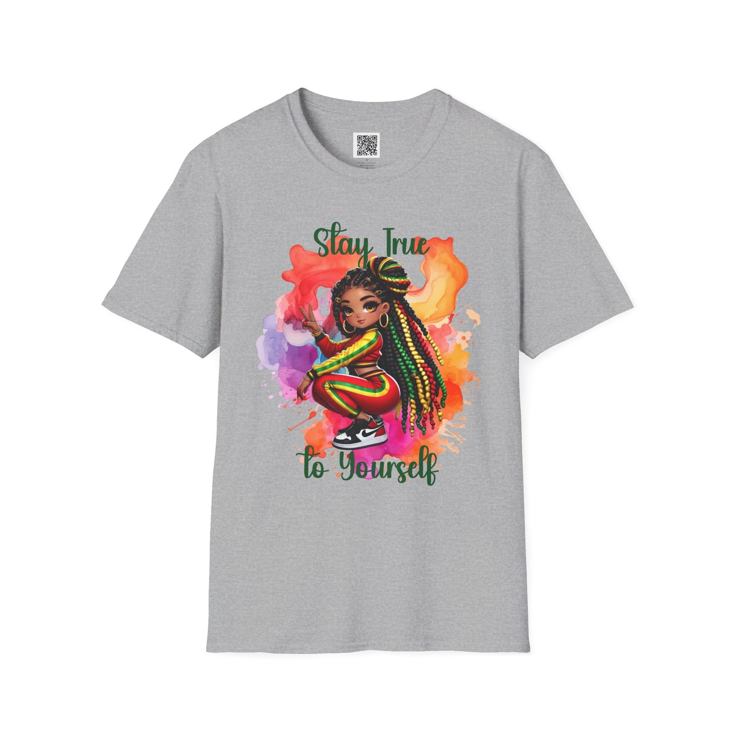 Stay True to Yourself | Unisex Softstyle T-Shirt - Colorful Afrocentric Design