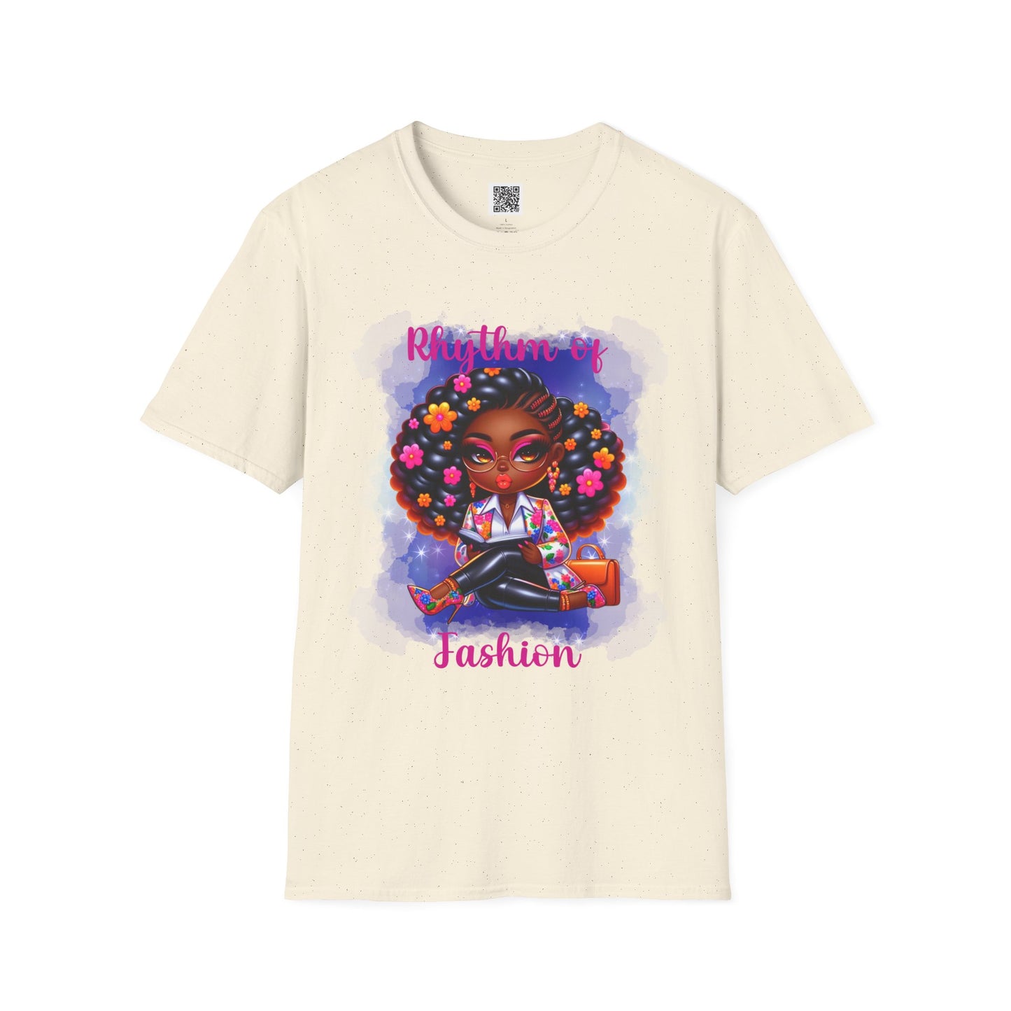 Rhythm of Fashion | Unisex Softstyle T-Shirt - Trendy Graphic Tee for Fashion Lovers