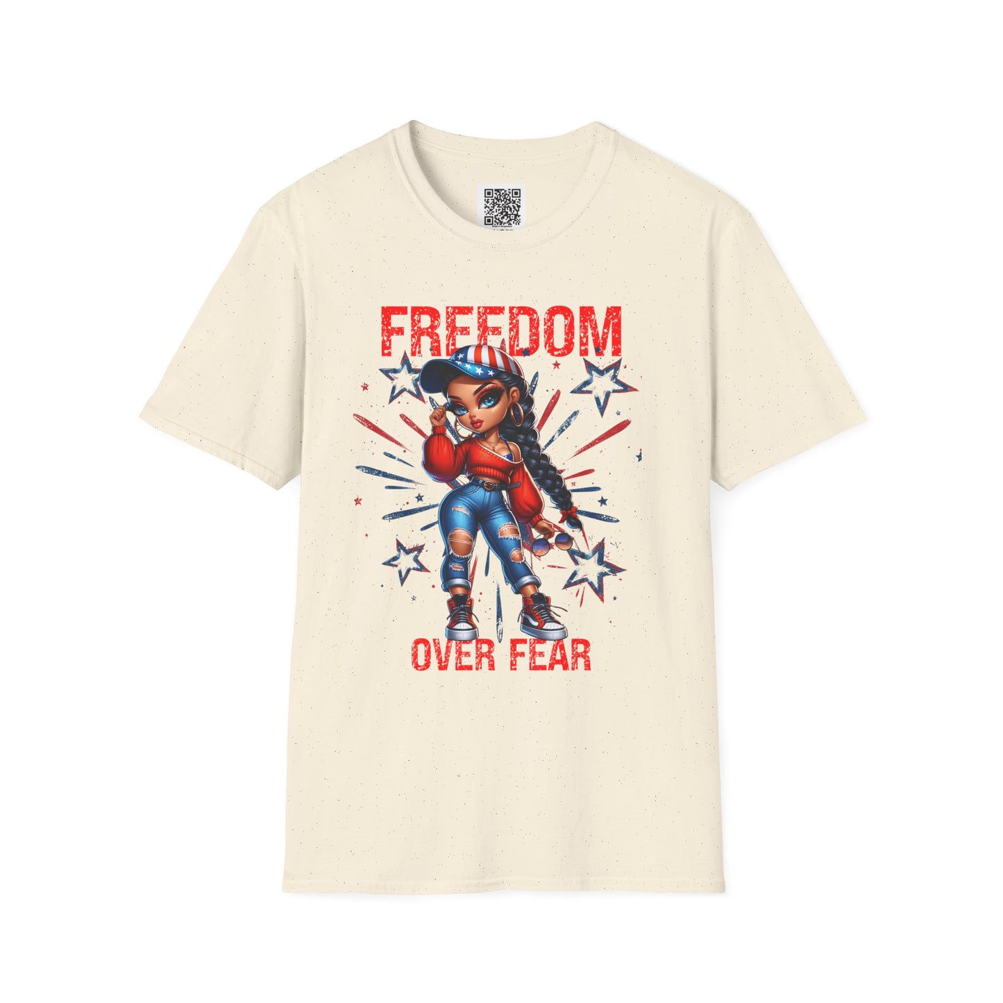 Freedom Over Fear Unisex Softstyle T-Shirt - Empowering Graphic Tee for Everyday Comfort