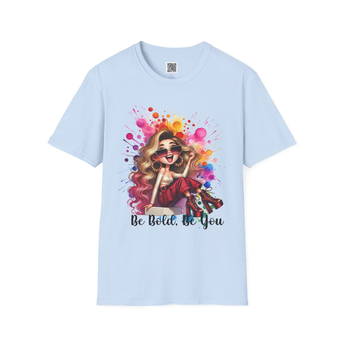 Be Bold, Be You | Unisex Softstyle T-Shirt - Colorful Graphic Tee for Confident Expression