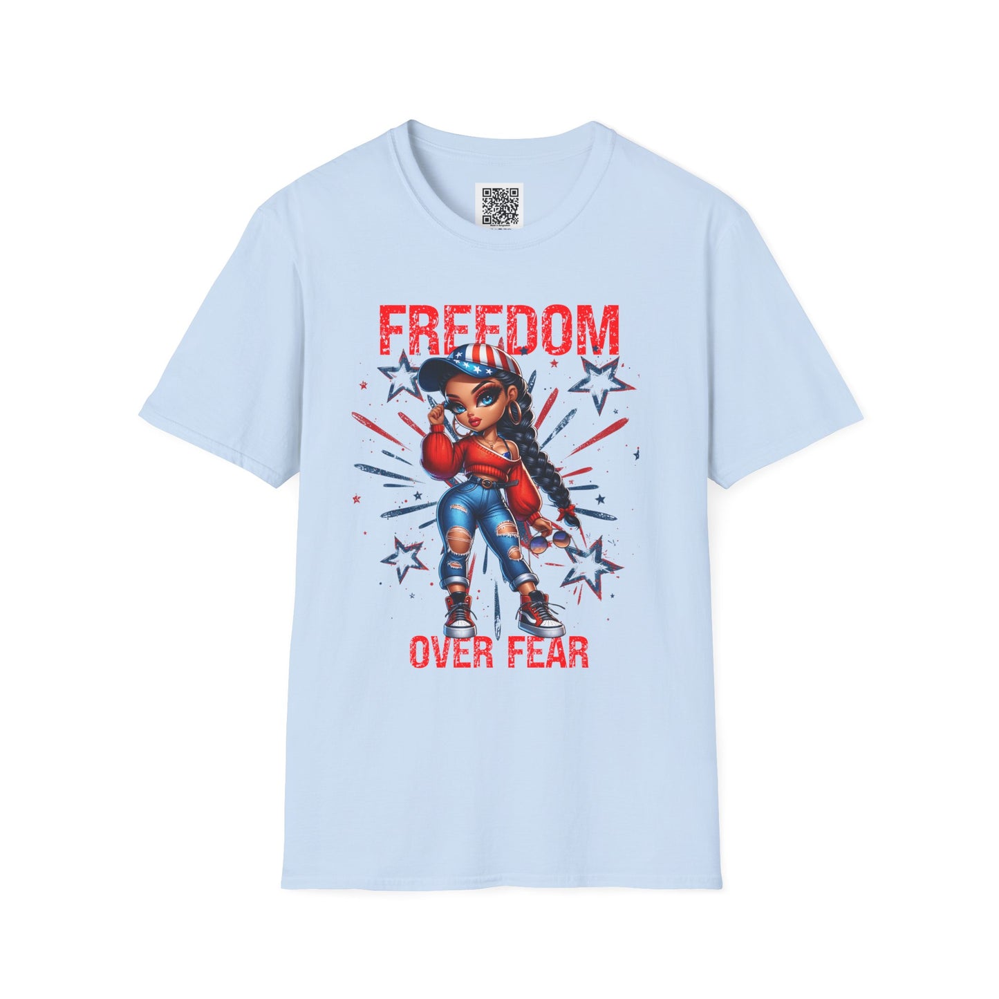 Freedom Over Fear Unisex Softstyle T-Shirt - Empowering Graphic Tee for Everyday Comfort