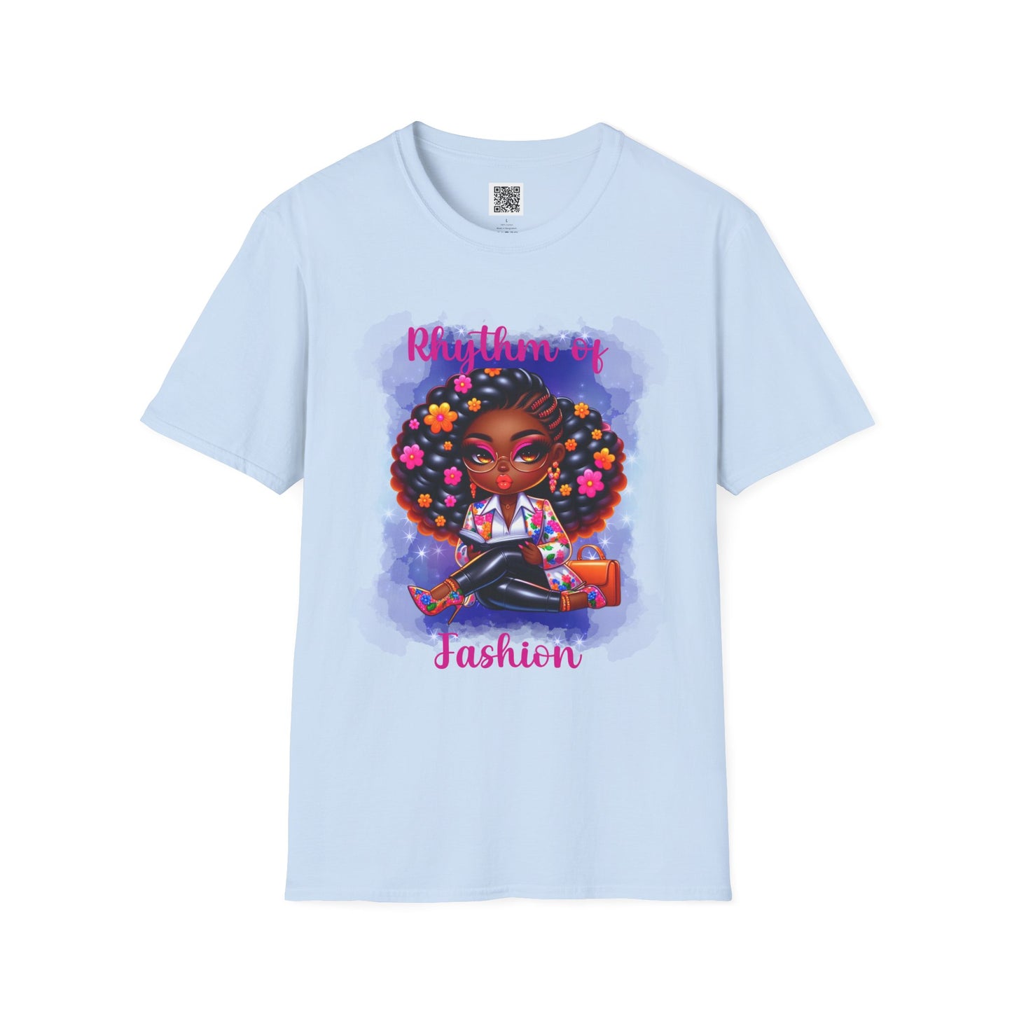 Rhythm of Fashion | Unisex Softstyle T-Shirt - Trendy Graphic Tee for Fashion Lovers