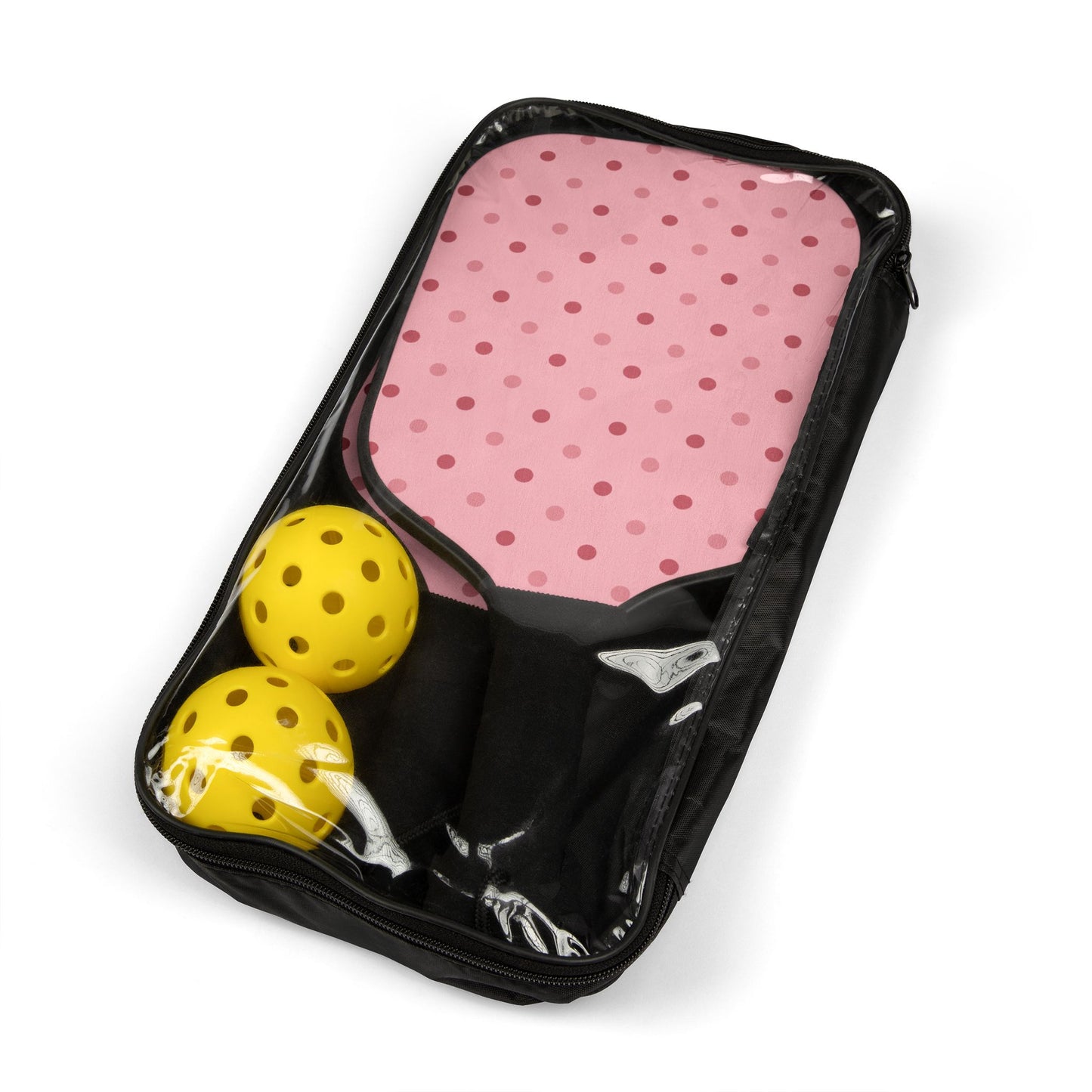 Pink Polka Dot Pickleball Paddle Set - Fun Sports Kit for All Ages