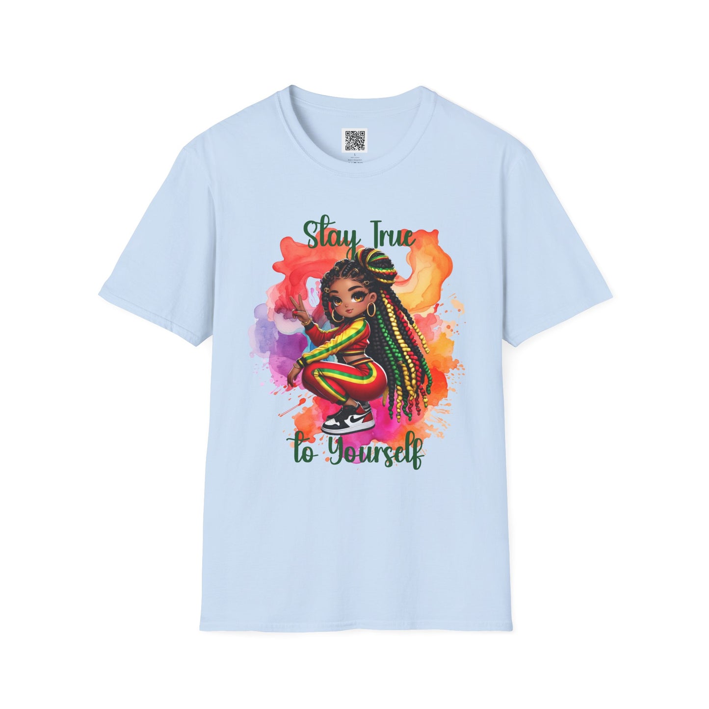Stay True to Yourself | Unisex Softstyle T-Shirt - Colorful Afrocentric Design