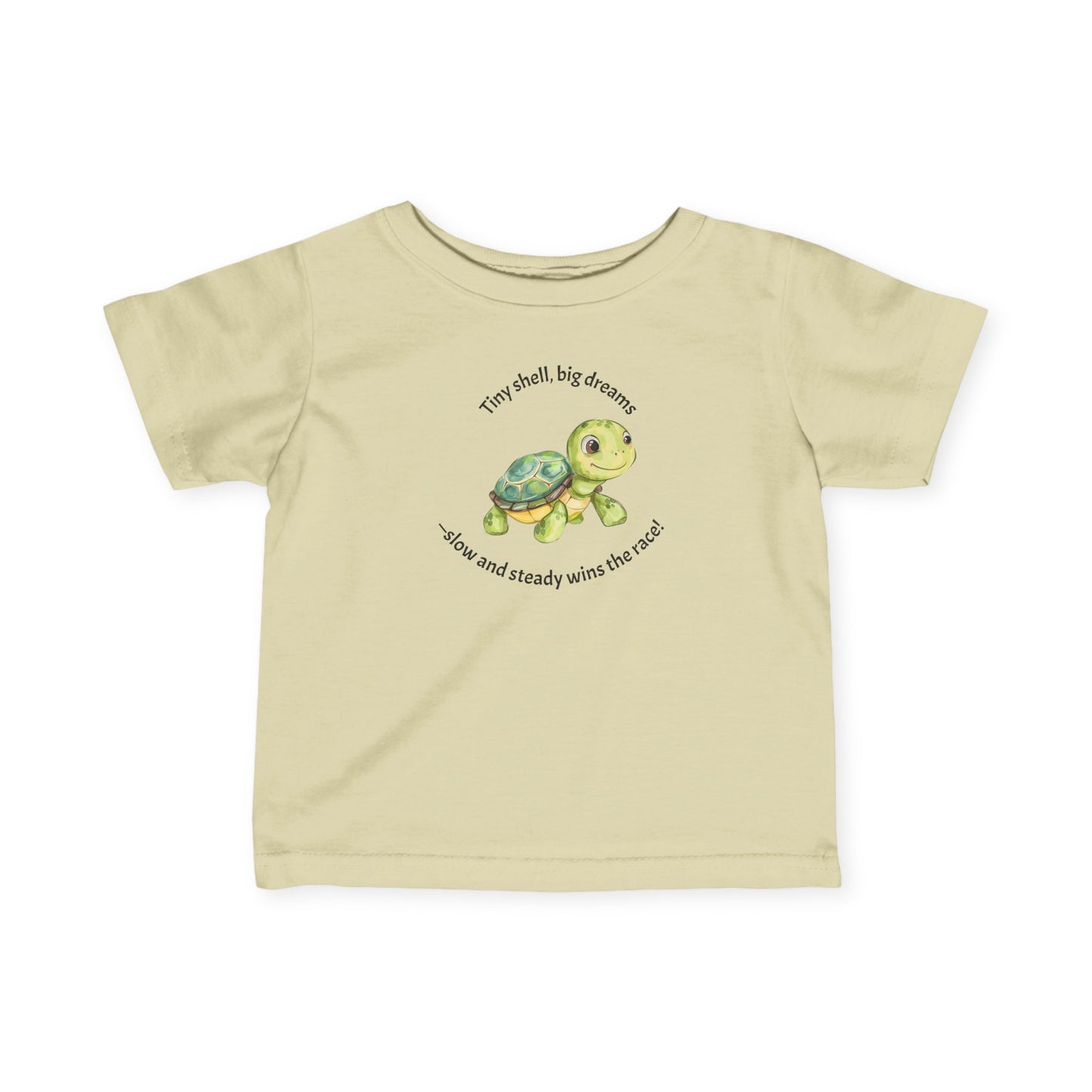 "Tiny Shell, Big Dreams" - Cute Turtle Infant Tee