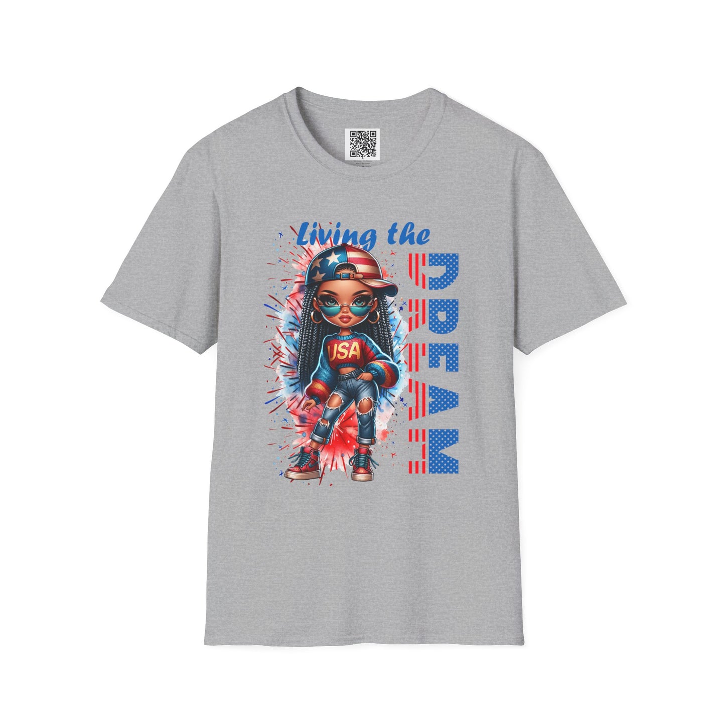 Living the Dream Unisex Softstyle T-Shirt for Independence Day
