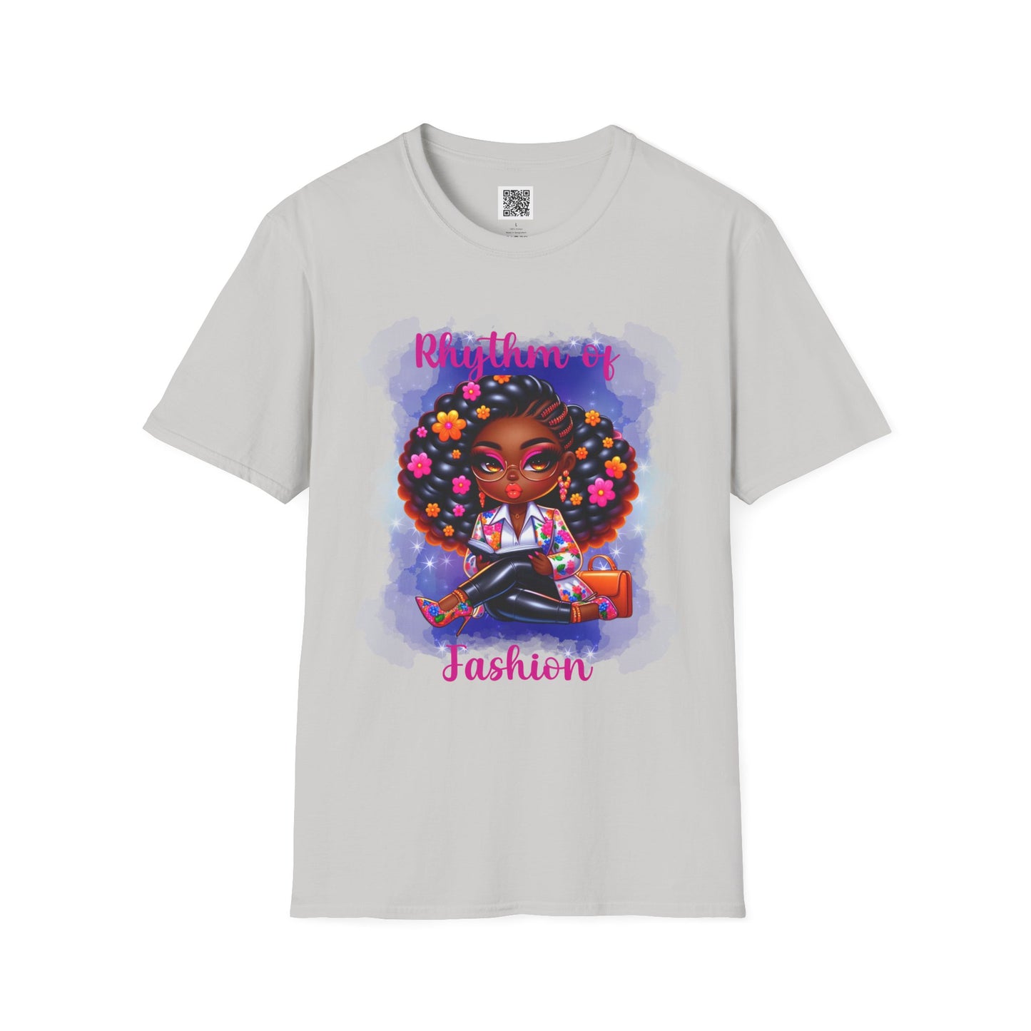 Rhythm of Fashion | Unisex Softstyle T-Shirt - Trendy Graphic Tee for Fashion Lovers