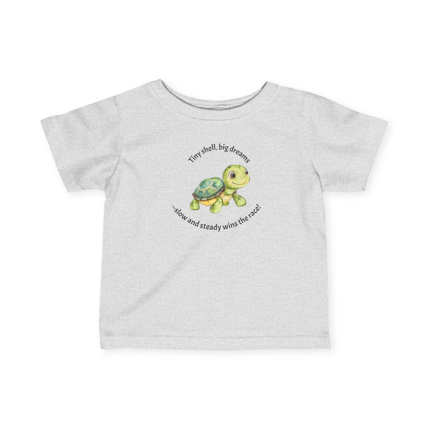 "Tiny Shell, Big Dreams" - Cute Turtle Infant Tee