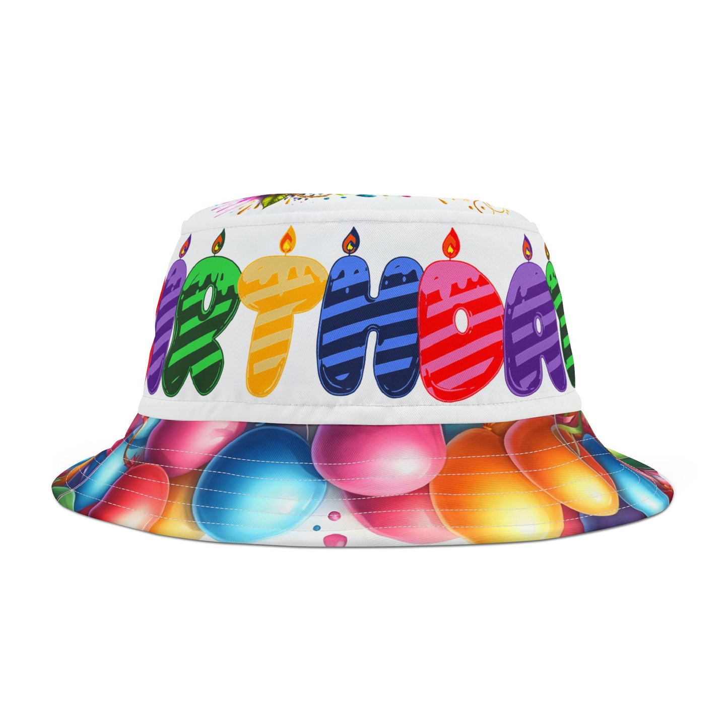 Colorful Birthday Girl Celebration Bucket Hat | Fun "Happy Birthday" Design