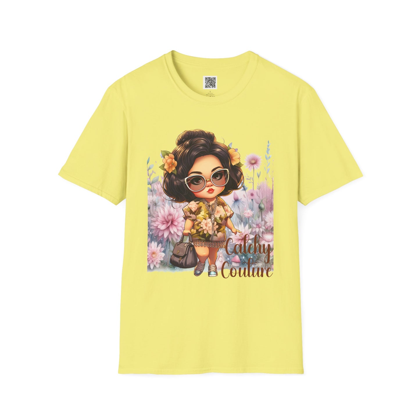 Catchy Couture | Unisex Softstyle T-Shirt - Stylish Floral Design for Fashion Lovers