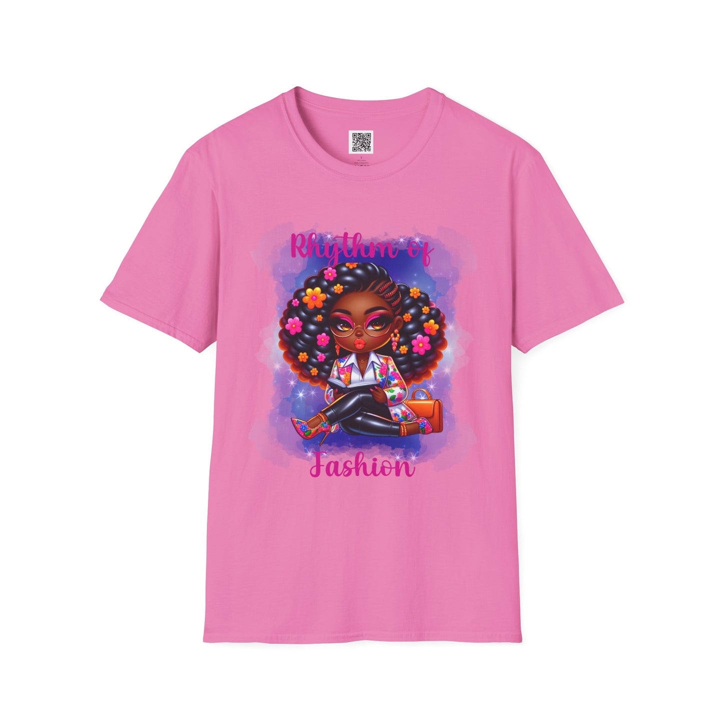 Rhythm of Fashion | Unisex Softstyle T-Shirt - Trendy Graphic Tee for Fashion Lovers