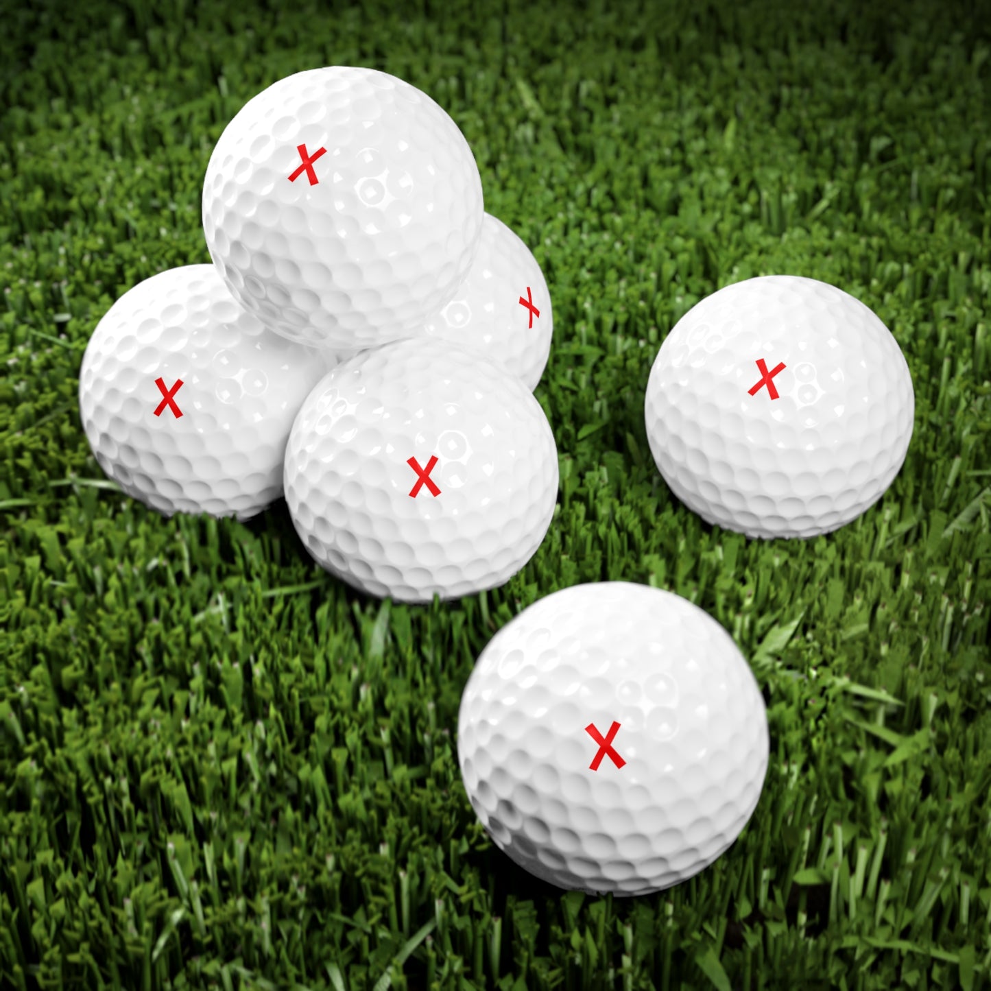 X Marks the Spot Eco-Friendly Golf Balls - 6 Pack, Sustainable Design for Golf Enthusiasts