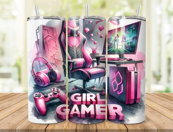 Girl Gamer Pink Tumbler