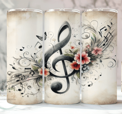 Music Notes Tumbler