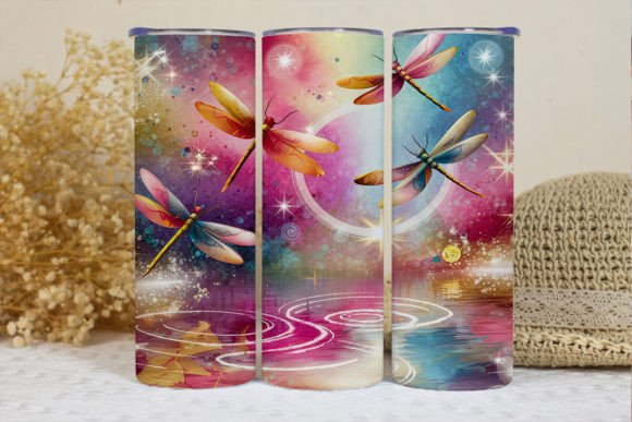 Watercolor Dragonfly Tumbler