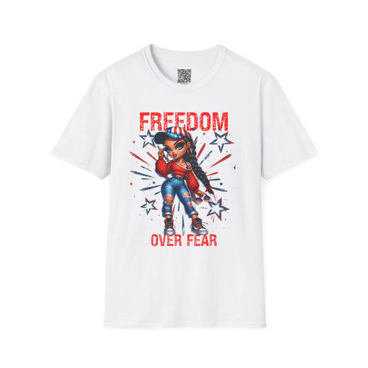 Freedom Over Fear Unisex Softstyle T-Shirt - Empowering Graphic Tee for Everyday Comfort